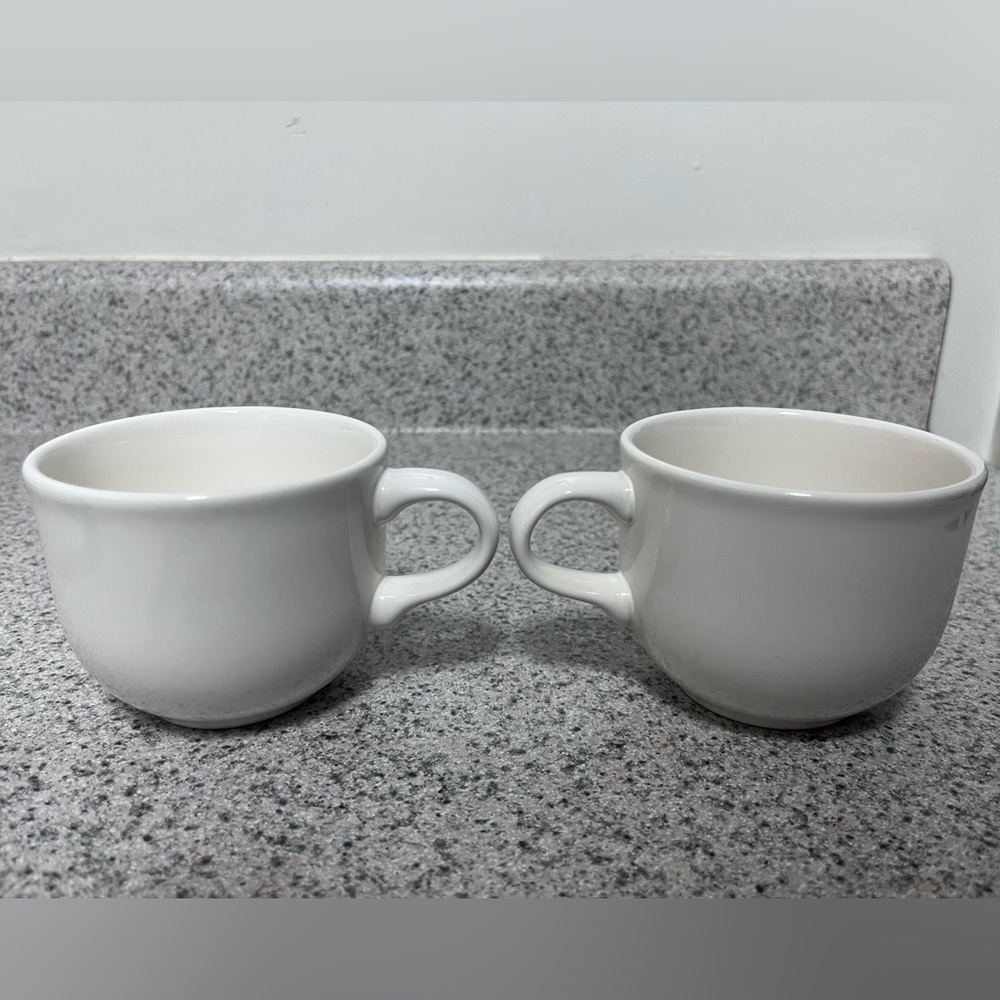 Pfaltzgraff Acadia Pattern White Cup and Saucer Sets - Picture 10 of 16